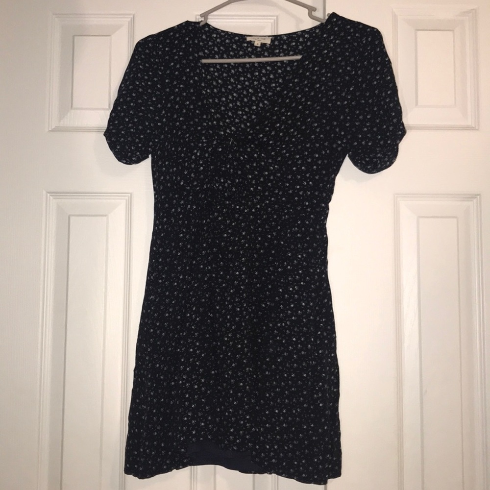 Tea & cup front tie, triangle cut out skater dress